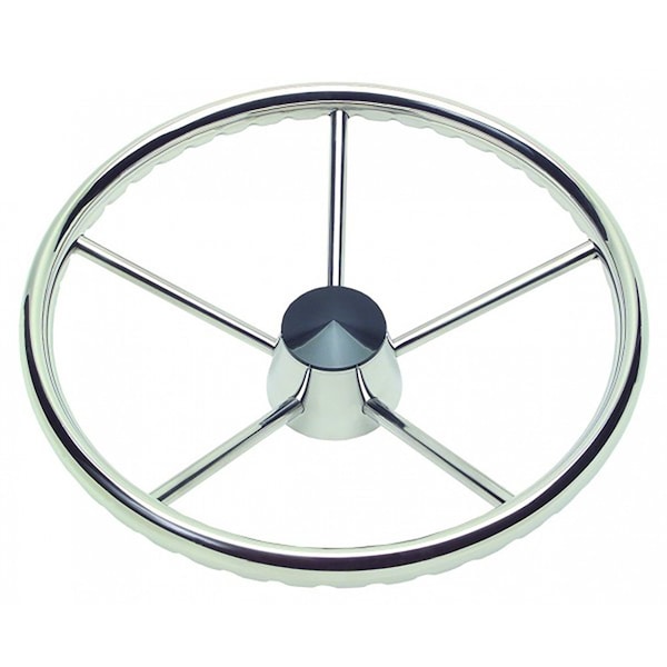 Schmitt Marine 170 Finger Grip Destroyer 5-Spoke 15.5in Stainless Steel Cap 3/4in Tapered Shaft 1731521FGK-R - main